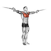Animated demonstration of the cable cross-over variation