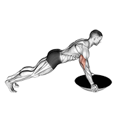 Animated demonstration of the push-up (bosu ball)