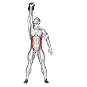 Animated demonstration of the kettlebell windmill