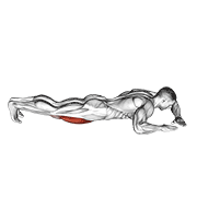 Animated demonstration of the lying (side) quads stretch