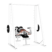Animated demonstration of the smith decline bench press