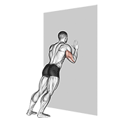 Animated demonstration of the push-up (wall)