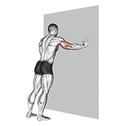 Animated demonstration of the push-up (wall) v. 2