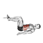 Animated demonstration of the cable reverse crunch