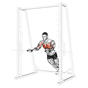 Animated demonstration of the incline reverse grip push-up