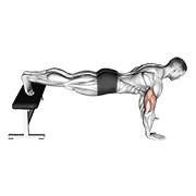 Animated demonstration of the decline push-up