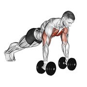 Animated demonstration of the deep push up